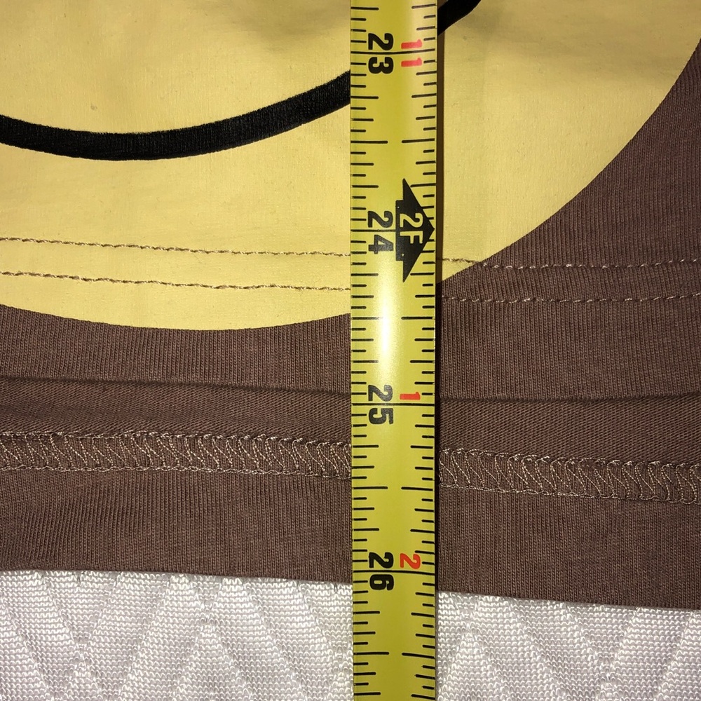 Easel Brown Short Sleeve Tee with Yellow Smiley Print - Picture 8 of 9